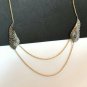 Wing Chain Necklace Pave Diamond 925 Silver Diamond Necklace For Christmas Gift.