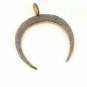 1Pc Pave Diamond Moon Pendant 47x10mm Sterling Silver Crescent Moon Pendant Ns7.