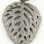 Pave Diamond Leaf Diamond Pendant Diamond Leaf 42x30mm Sterling Silver Leaf Ns8.