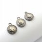 Pave Diamond Round Pendant 925 Silver Charm Rose Cut Diamond Polki Pendant Charm