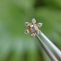 14k Solid Gold Natural Diamond Snowflake Flower Nose Stud Ring Wedding Nose Pins