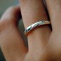 Five Diamond Ring Band 925 Sterling Silver Scattered Diamond Constellation Ring.