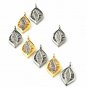 Pave Diamond Leaf Charm Pendant 925 Silver Diamond Charm For Jewelry Making.