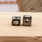 Silver Square Beads Polki Design Diamond Bead 925 Sterling Silver Diamond Spacer