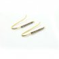 Pave Diamond French Hook Earrings Findings 925 Silver Diamond Findings.
