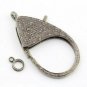 1Pc Pave Diamond Lobster Clasp Sterling Silver Diamond Lock Findings Clasp&Clips