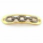 1Pc Pave Diamond Link Charm Connector Bracelet Connector Bended Charm Connector.