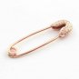 1Pc Pave Diamond Safety Pin Necklace Charm Sterling Silver Safety Pin Charm NS8.