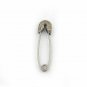 1Pc Pave Diamond Safety Pin Necklace Charm Sterling Silver Safety Pin Charm NS8.
