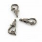 1Pc Pave Diamond Handmade Lobster Lock Clasp Sterling Silver Jewelry Lock NS87.