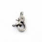 1Pc Pave Diamond Handmade Lobster Lock Clasp Sterling Silver Small Lock NS87.