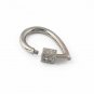 1Pc Pave Diamond Pear Screw Clasp Sterling Silver Pave Diamond Carabiner Lock S4