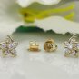 14k Solid Gold Star Stud Earring Natural Diamond Minimalist Gold Star Earring.