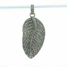 Pave Diamond Leaf Charm Pendant 925 Silver Diamond Leaf Charm Birthday Gift. Pave Diamond Leaf Charm Pendant 925 Silver Diamond Leaf Charm Birthday Gift.