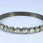 Rosecut Diamond Bangle 925 Silver Polki Diamond Bangle Oval Shape Clasps Bangle.