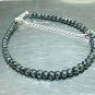 Black Spinel 925 Sterling Silver Bracelet Beaded Bracelet Adjustable Size