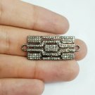 Pave Diamond Bracelet Connector 925 Silver Handmade Jewelry Connector Findings.