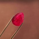 Mozambique Ruby 3.72 cts Pear Blood Red UNHEATED Ruby Cut Stone Certified. Mozambique Ruby 3.72 cts Pear Blood Red UNHEATED Ruby Cut Stone Certified.