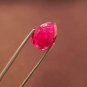 Mozambique Ruby 3.72 cts Pear Blood Red UNHEATED Ruby Cut Stone Certified.