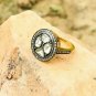Pave Diamond Ring Band 925 Silver Polki Diamond Men Wedding Ring Fine Jewelry.