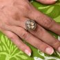 Pave Diamond Ring Band 925 Silver Polki Diamond Men Wedding Ring Fine Jewelry.
