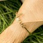 14k Solid Gold Scrip Love Initial Diamond Thin Ring Handmade Stacking Dainty NS0