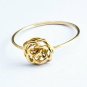 14k Solid Gold Wire Wrapped Rose Rose Ring Handmade Stacking Dainty Band NS54.