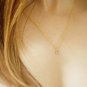 Diamond Marquise Shape Pendant 14k Solid Gold Dainty Layering Wedding Necklace.