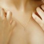 Diamond Marquise Shape Pendant 14k Solid Gold Dainty Layering Wedding Necklace.