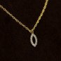 Diamond Marquise Shape Pendant 14k Solid Gold Dainty Layering Wedding Necklace.
