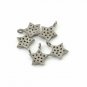 Star Charm Pendant 925 Silver Pave Diamond Pendant Charm For Christmas Gift.