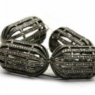 Pave Diamond Filigree Beads 925 Silver Diamond Beads Cage Design Necklace Beads.