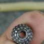 12mm Pave Diamond Spacer Beads Ball 925 Sterling Silver Ball Connector Findings.