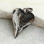 Pave Diamond Heart 925 Silver Lover Pendant Necklace Fine Diamond Jewelry Gift.