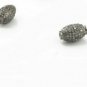 1Pc Pave Diamond Oval Shape Beads Diamond Beads Sterling Silver Beads Findings.