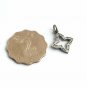 Pave Diamond Clover Pendant 925 Silver Diamond Charm For Good Luck New Year Gift