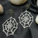 Pave Diamond Spider Web Earring 925 Silver Fine Diamond Earring Birthday Gift. Pave Diamond Spider Web Earring 925 Silver Fine Diamond Earring Birthday Gift.
