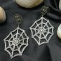 Pave Diamond Spider Web Earring 925 Silver Fine Diamond Earring Birthday Gift.