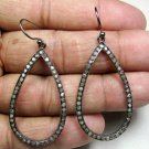 Pave Diamond Drop Earring 925 Silver Diamond Teardrop Earring Wedding Earring. Pave Diamond Drop Earring 925 Silver Diamond Teardrop Earring Wedding Earring.