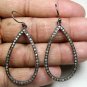 Pave Diamond Drop Earring 925 Silver Diamond Teardrop Earring Wedding Earring.