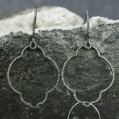 Diamond Dangle Earring Victorian Style 925 Sterling Silver Jewelry Findings Gift Diamond Dangle Earring Victorian Style 925 Sterling Silver Jewelry Findings Gift
