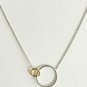 14k Solid Gold Interlocking Karma Circle Necklace Gold Birthday Women Necklace.