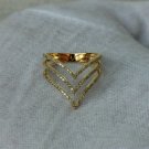 Chevron Ring Christmas Gift 925 Silver Pave Diamond Ring Minimalist Ring Gift. Chevron Ring Christmas Gift 925 Silver Pave Diamond Ring Minimalist Ring Gift.