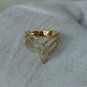 Chevron Ring Christmas Gift 925 Silver Pave Diamond Ring Minimalist Ring Gift.
