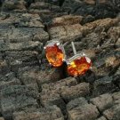 Spessartine Garnet Stud Earring AAA+Quality 6x4 Oval 925 Sterling Silver Earring Spessartine Garnet Stud Earring AAA+Quality 6x4 Oval 925 Sterling Silver Earring