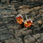 Spessartine Garnet Stud Earring AAA+Quality 6x4 Oval 925 Sterling Silver Earring