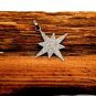 Pave Diamond Starburst Pendant 925 Silver Diamond Star Pendant Handmade Jewelry.