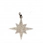 Pave Diamond Starburst Pendant 925 Silver Diamond Star Pendant Handmade Jewelry.