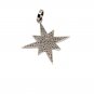Pave Diamond Starburst Pendant 925 Silver Diamond Star Pendant Handmade Jewelry.