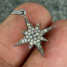Starburst Pendant Pave Diamond 925 Silver Diamond Thanksgiving Handmade Jewelry. Starburst Pendant Pave Diamond 925 Silver Diamond Thanksgiving Handmade Jewelry.
